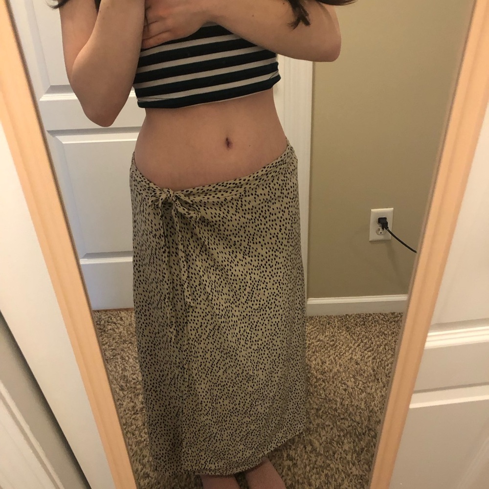 Leopard Print Wrap Skirt